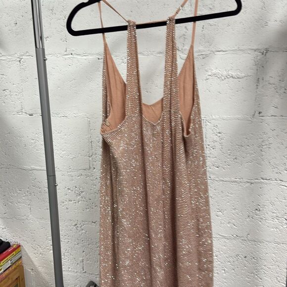 MLV Cream Rhinestone Sparkle Dress - Size Large - Picture 3 of 4